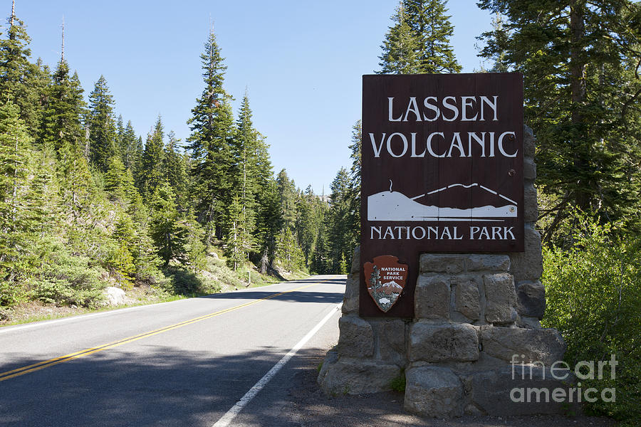 Lassen Volcanic National Park Entrance Sign Photograph By Jason O