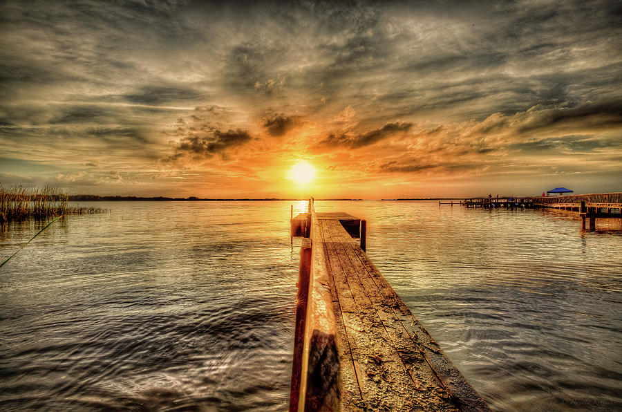 Last Call at Sunset Dock Photograph by Ronald Kotinsky - Fine Art America