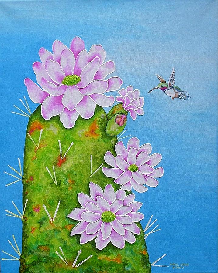 Hummingbird Painting - Last Call by Carol Sabo