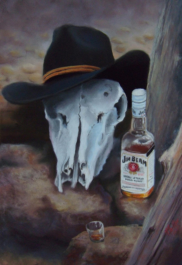 Last Chance Saloon or Jim Beams Guardian Spirit Pastel by Marcus Moller