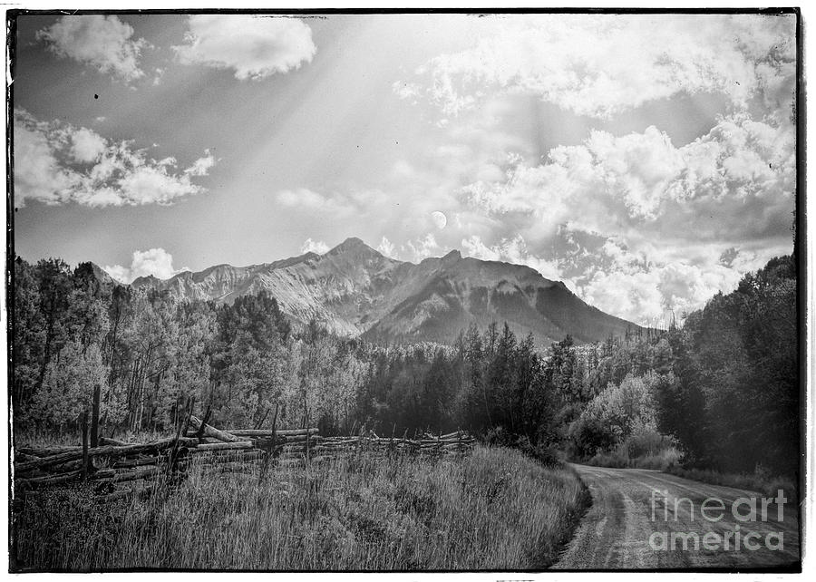 Black And White Photograph - Last Dollar Road Black and White by Janice Pariza