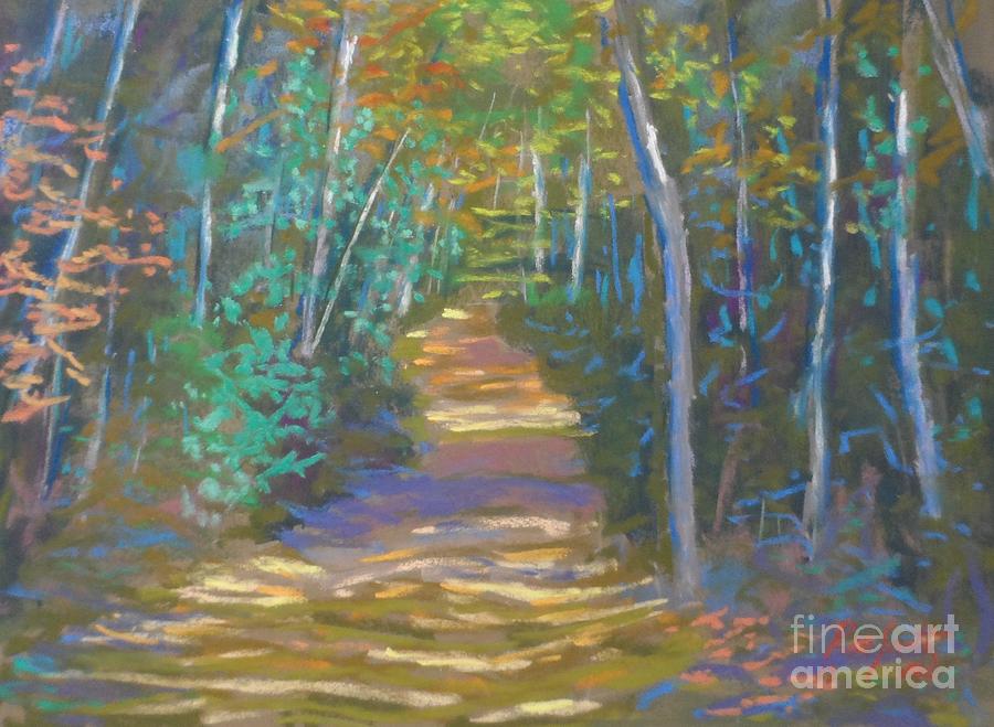 Last Fall Walk  Pastel by Rae  Smith PAC