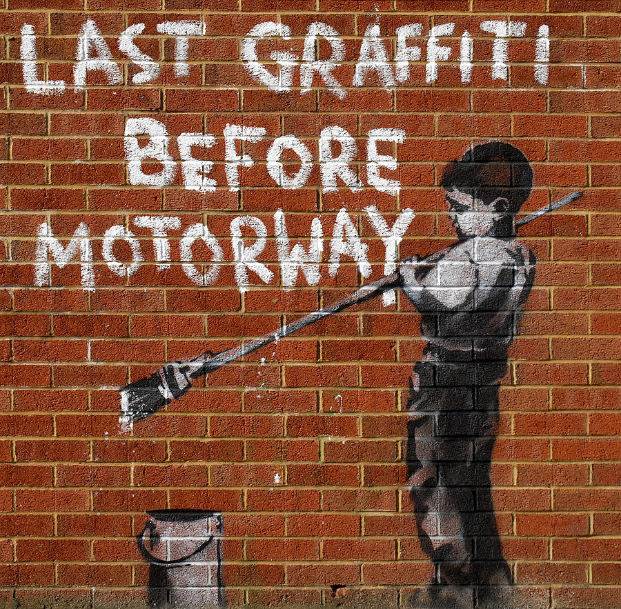 Last Graffiti Before Motorway Photograph by Dave Boardman