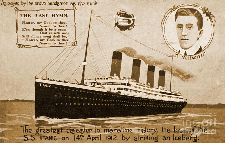 Titanic Ship Photograph - Last Hymn of the Titanic by John Malone