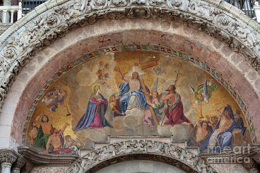 Last Judgement mosaic on St Marks Cathedral Venice Photograph by Louise Heusinkveld