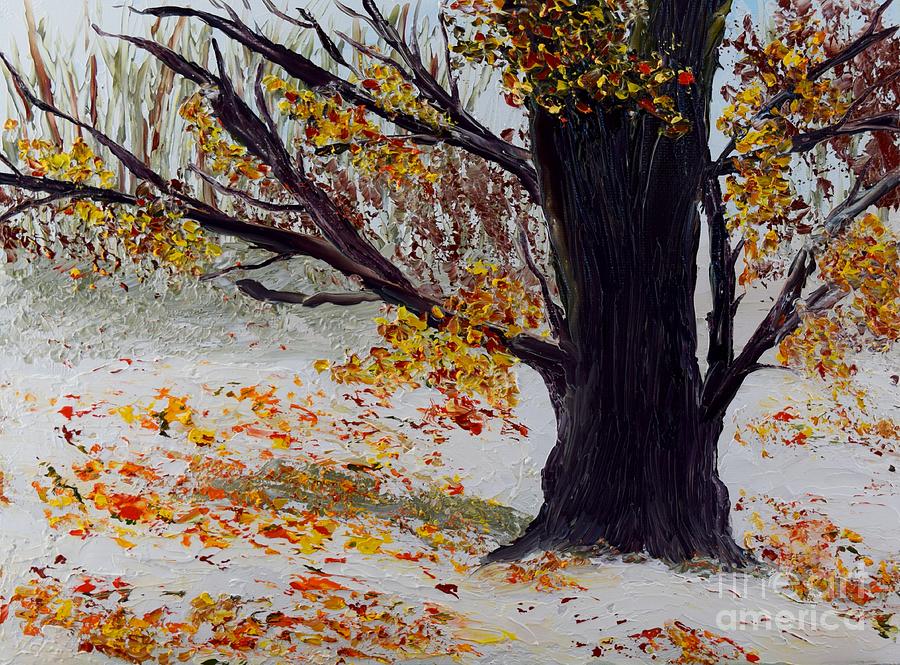 Last Leaves  Painting by Barrie Stark