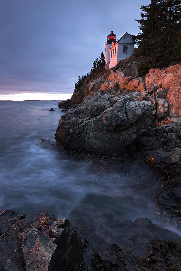 Last Light at Bass Harbor Photograph by Patrick Downey