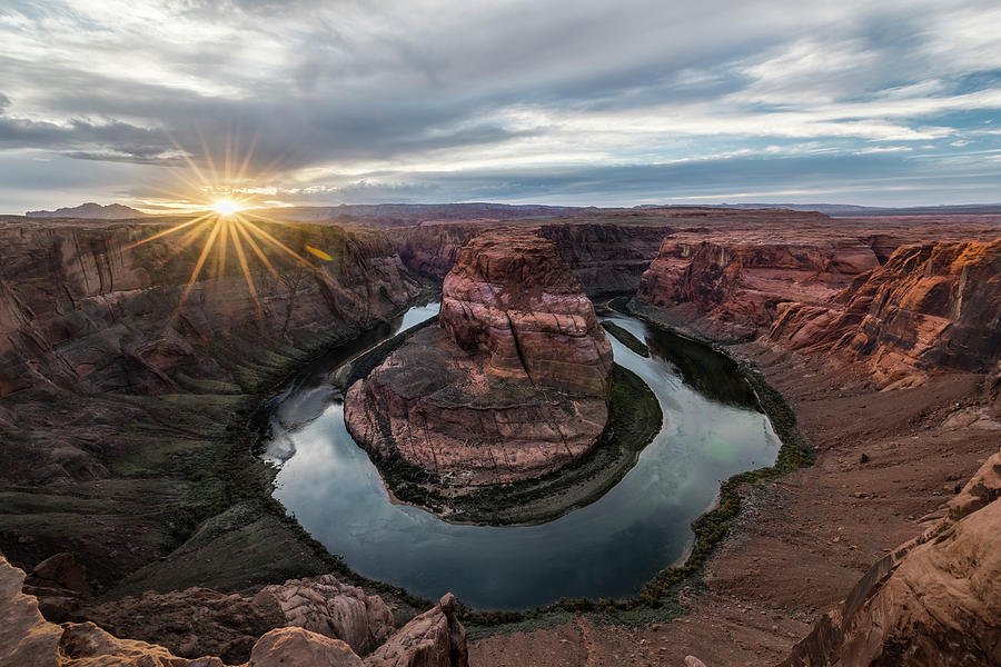 Black And White Photograph - Last Light at Horseshoe Bend by Jon Glaser