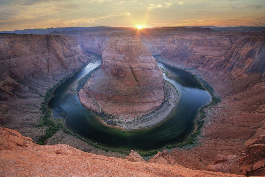 Grand Canyon National Park Photograph - Last Light at Horseshoe Bend by Lori Deiter