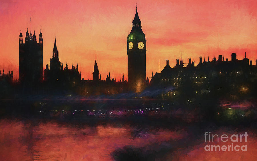 Last Light At Westminster Photograph by Philip Preston