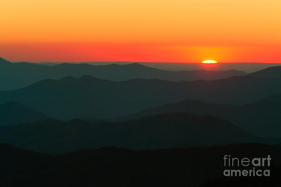 Last Light from Clingmans Dome Photograph by Clarence Holmes