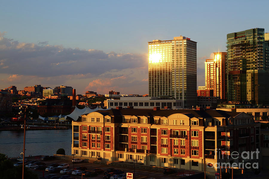Last Light on Baltimore Harbor East District Photograph by James Brunker
