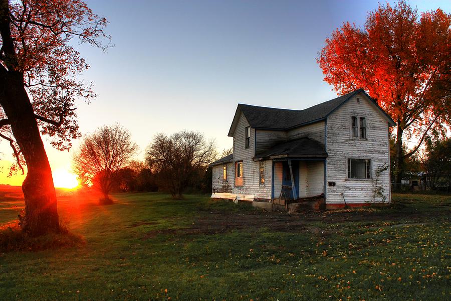 Last light on homestead Photograph by David Matthews