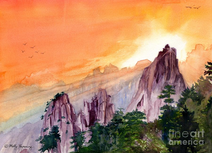 Morning Light On The Mountain Painting by Melly Terpening