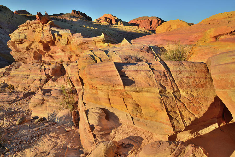 Last Light on Valley of Fire Sandstone Wave Photograph by Ray Mathis