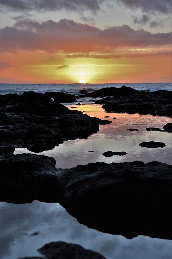 Last Light Over the Tidepools Photograph by Heidi Fickinger
