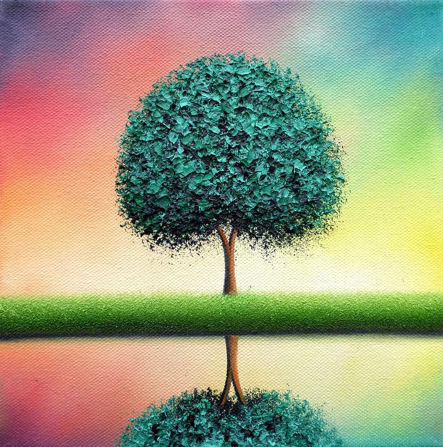 Green Tree Painting - Last Light by Rachel Bingaman Green Tree Painting - Last Light by Rachel Bingaman