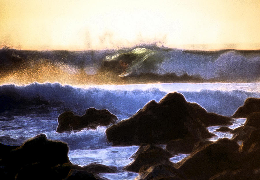 Last Light Surfer Photograph by Steven Sparks