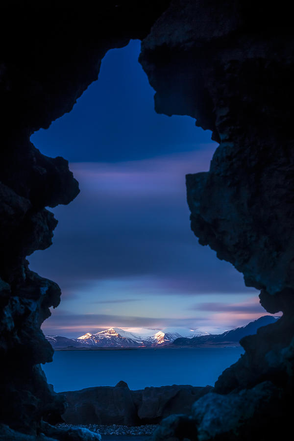 Blue Photograph - Last light through Lava by Glen Sumner Blue Photograph - Last light through Lava by Glen Sumner