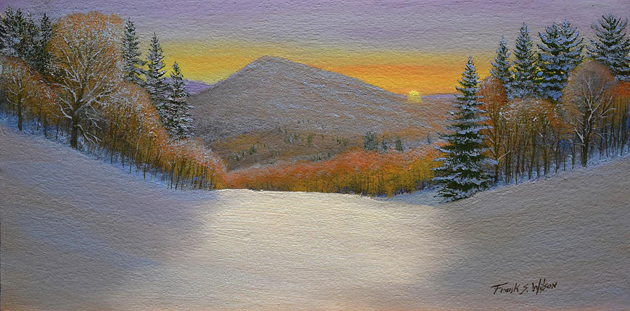 Last Light Winter Day Painting