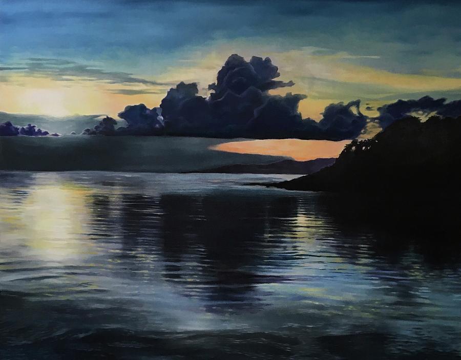 Water Painting - Last look at Lusias lagoon by Darren Mulvenna Water Painting - Last look at Lusias lagoon by Darren Mulvenna