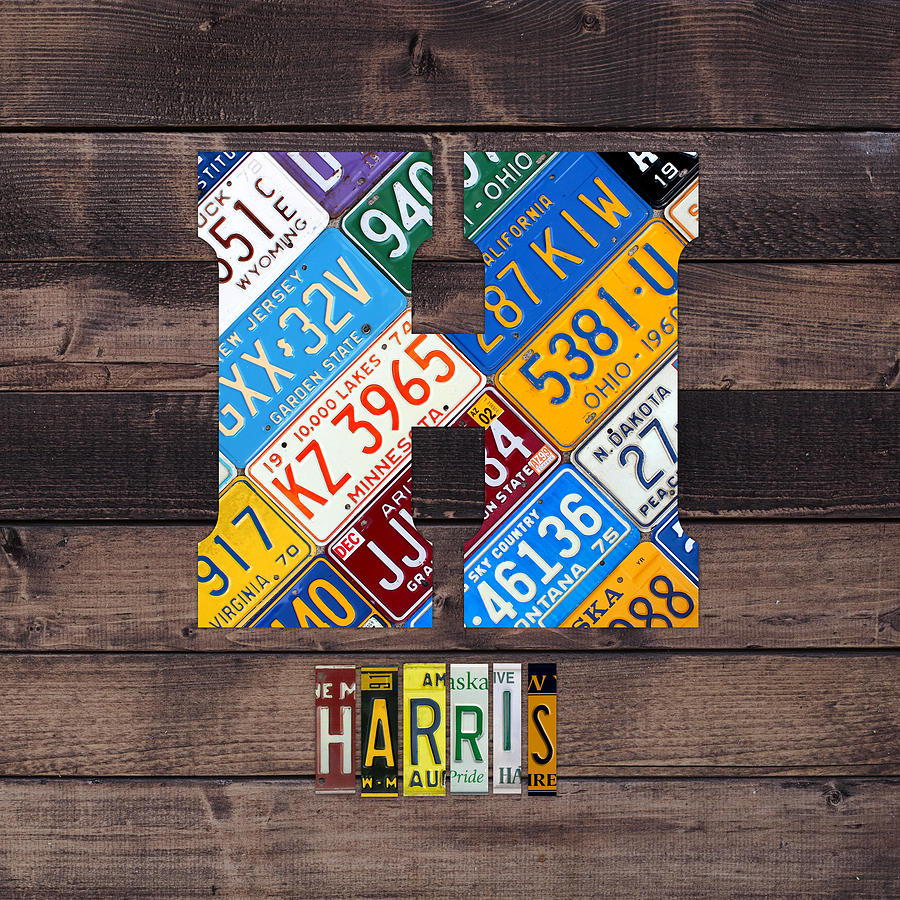 Letter H Mixed Media - Last Name Letter H Monogram License Plate Art Custom by Design Turnpike Letter H Mixed Media - Last Name Letter H Monogram License Plate Art Custom by Design Turnpike