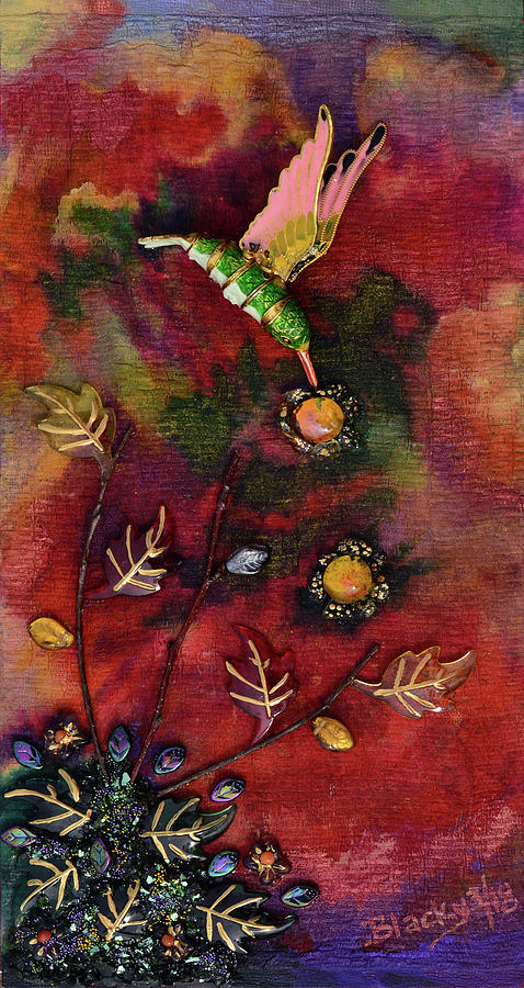 Last Nectar Of Autumn Mixed Media by Donna Blackhall