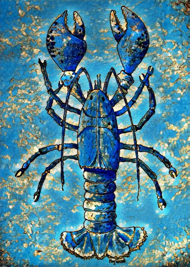 Last of the Blue Lobster Digital Art by Megan Walsh