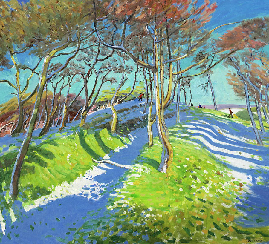 Winter Painting - Last of the snow, Ladmanlow by Andrew Macara