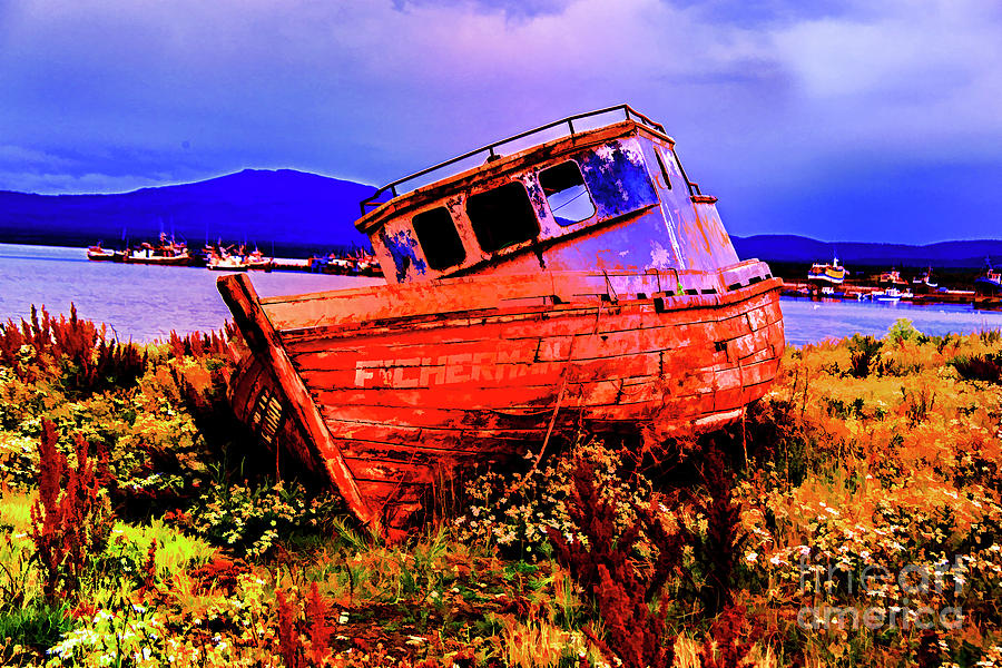 Last red Boat Photograph by Rick Bragan