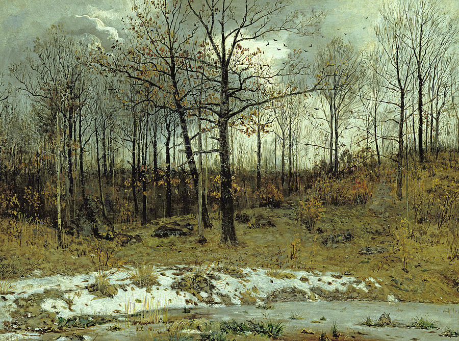 Winter Painting - Last Snow at Weimar by Karl Buchholz