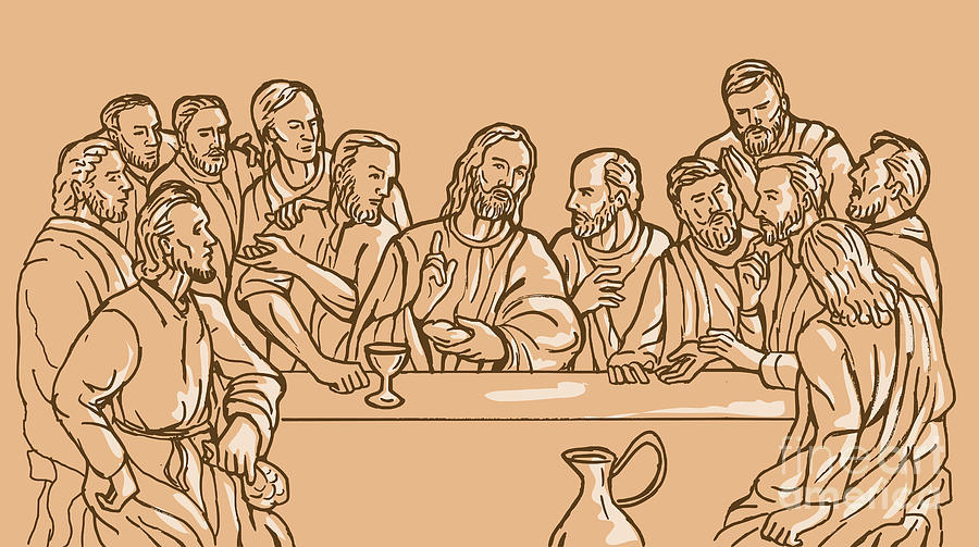 last supper of Jesus Christ Digital Art by Aloysius Patrimonio