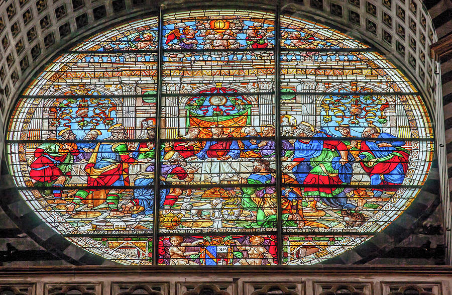 Last Supper Stained Glass Photograph by Sally Weigand