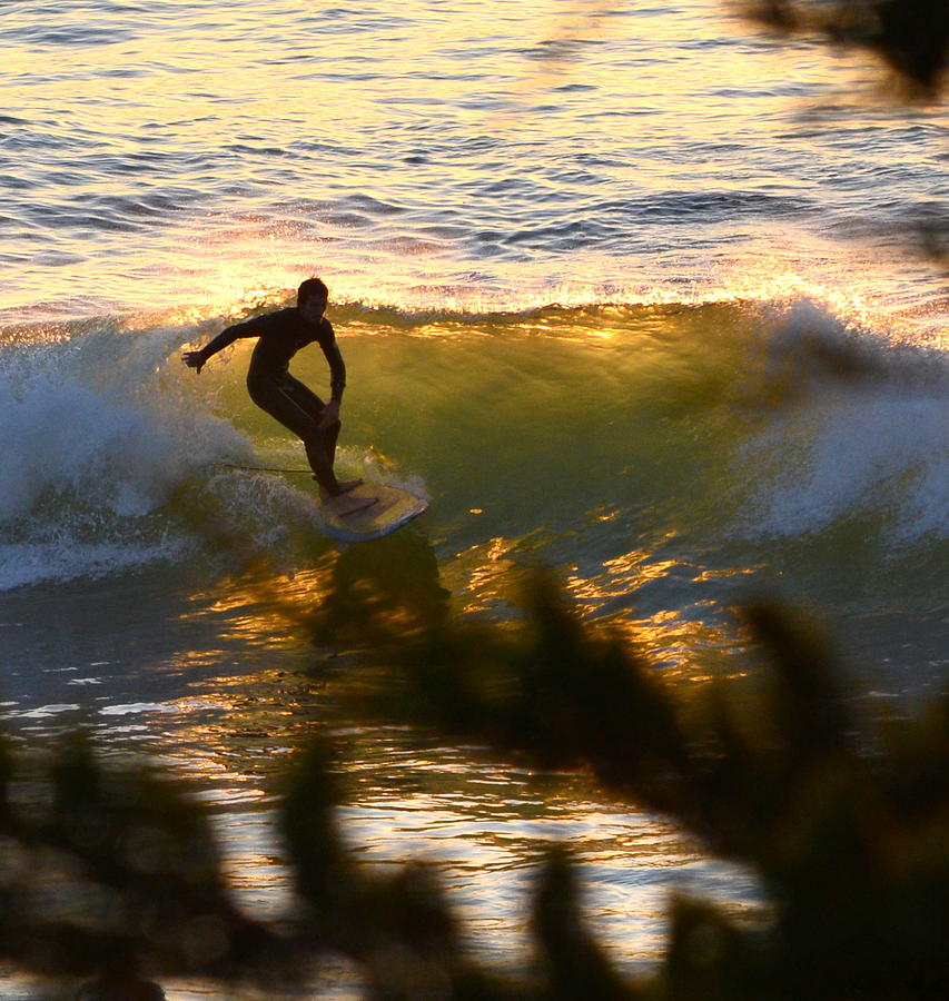 Last Surf of the Evening Photograph by Dean Ferreira