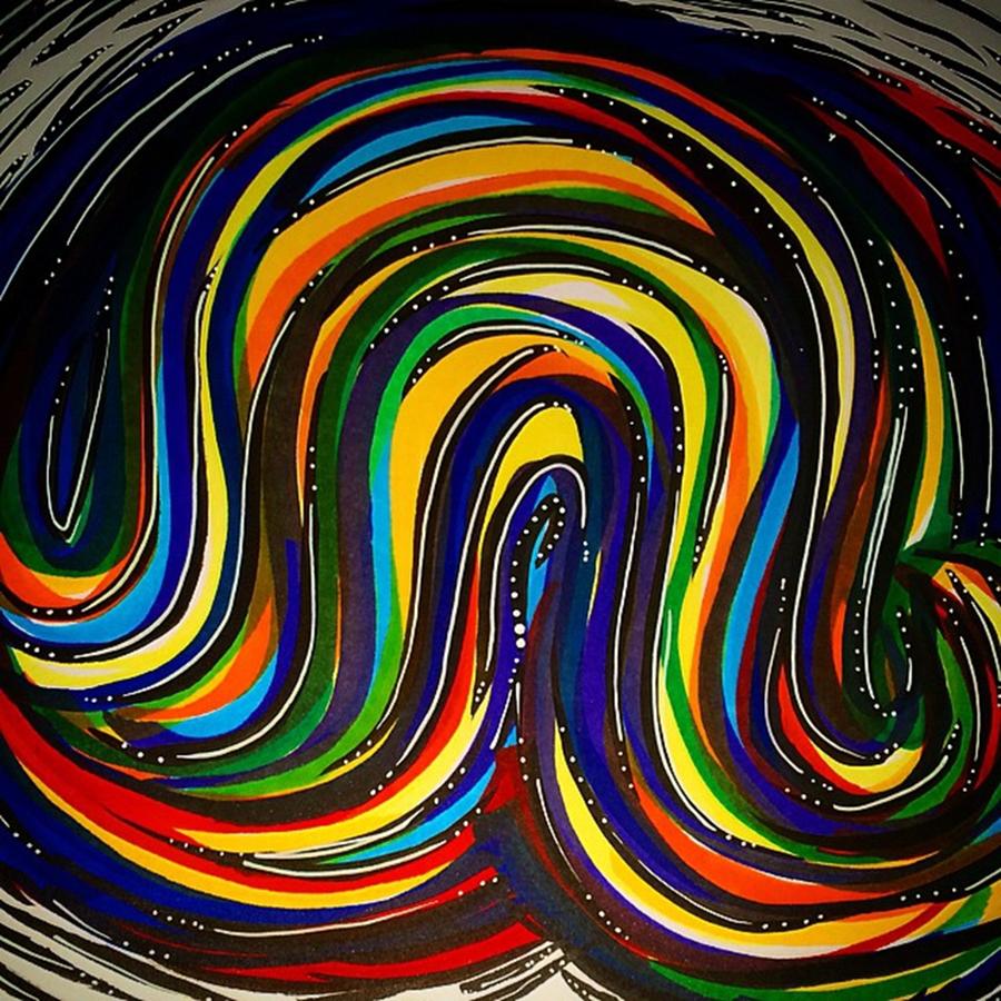 Abstract Photograph - Last Swirls Of The Day. #markers On by Crystaleyezed Fine Arts