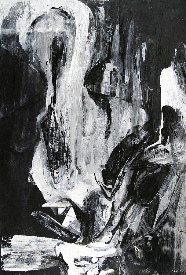 Black And White Painting - Last to Follow by Jeff Klena
