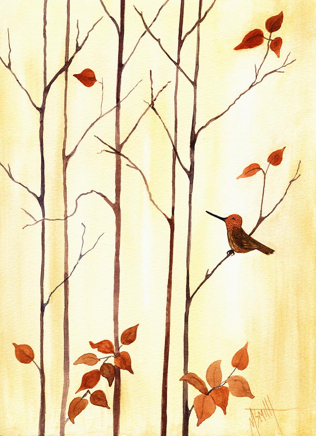 Tree Painting - Last To Leave by Marilyn Smith