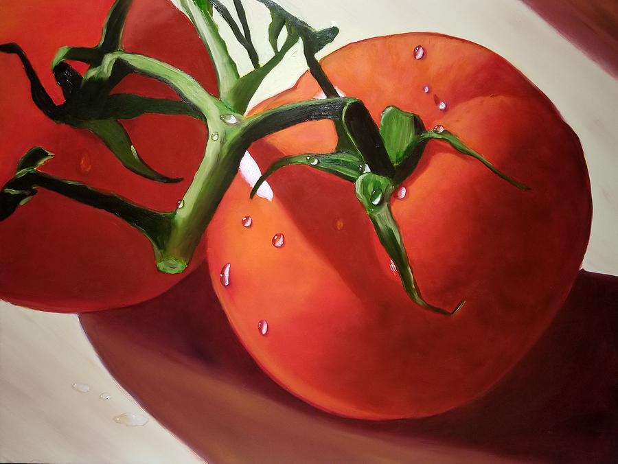 Last Tomatoes of Summer Painting by Karyn Robinson