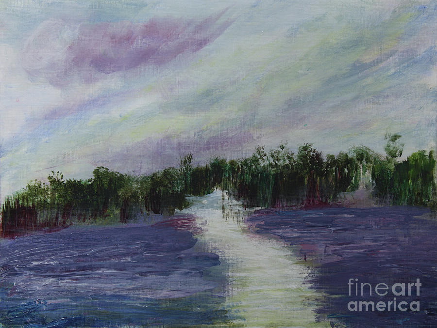 Late Afternoon at Loxahatchee Painting by Donna Walsh