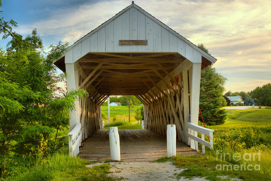 Late Afternoon At The Imes Covered Bridge Photograph by Adam Jewell