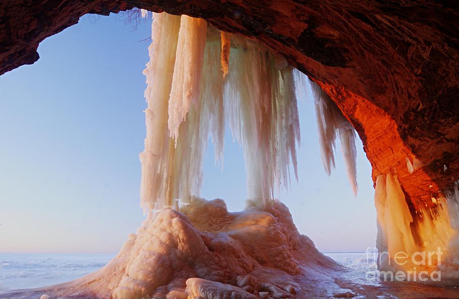 Late Afternoon in an Ice Cave Photograph by Larry Ricker
