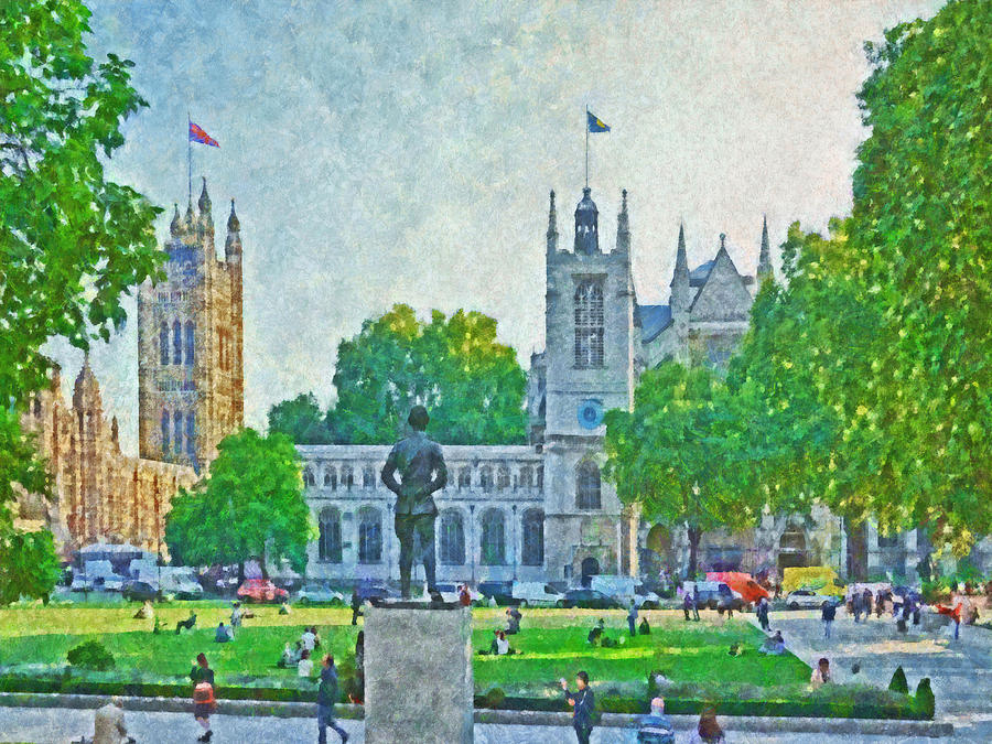 Late afternoon in Parliament Square Digital Art by Digital Photographic Arts