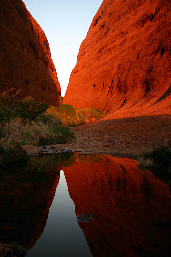 Late afternoon light and reflections at Kata Tjuta in the Northern Territory by Keiran Lusk Late afternoon light and reflections at Kata Tjuta in the Northern Territory by Keiran Lusk