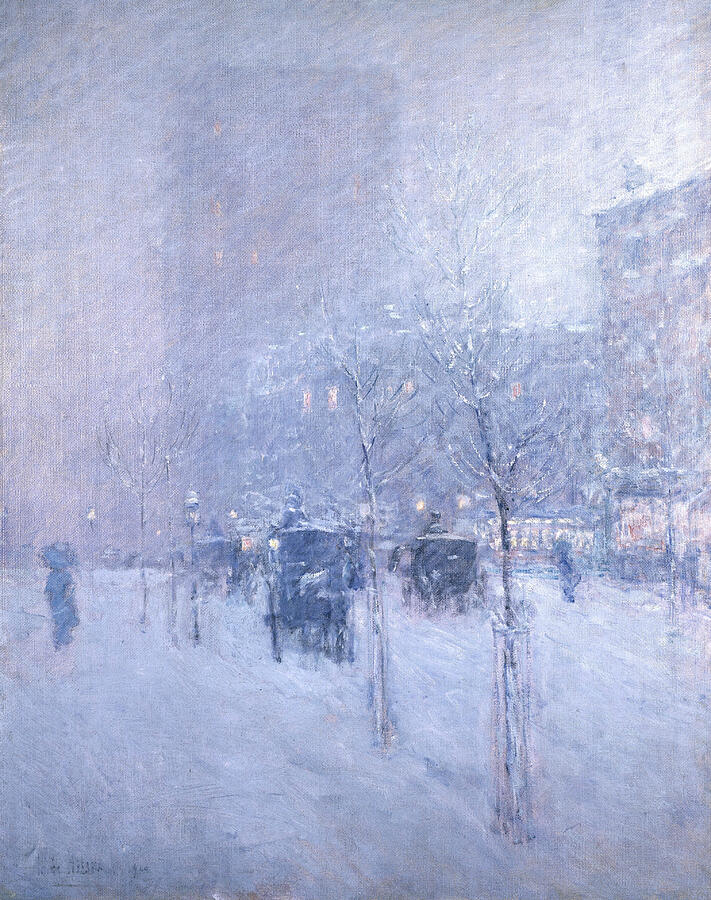 Late Afternoon, New York, Winter, from 1900 Painting by Childe Hassam