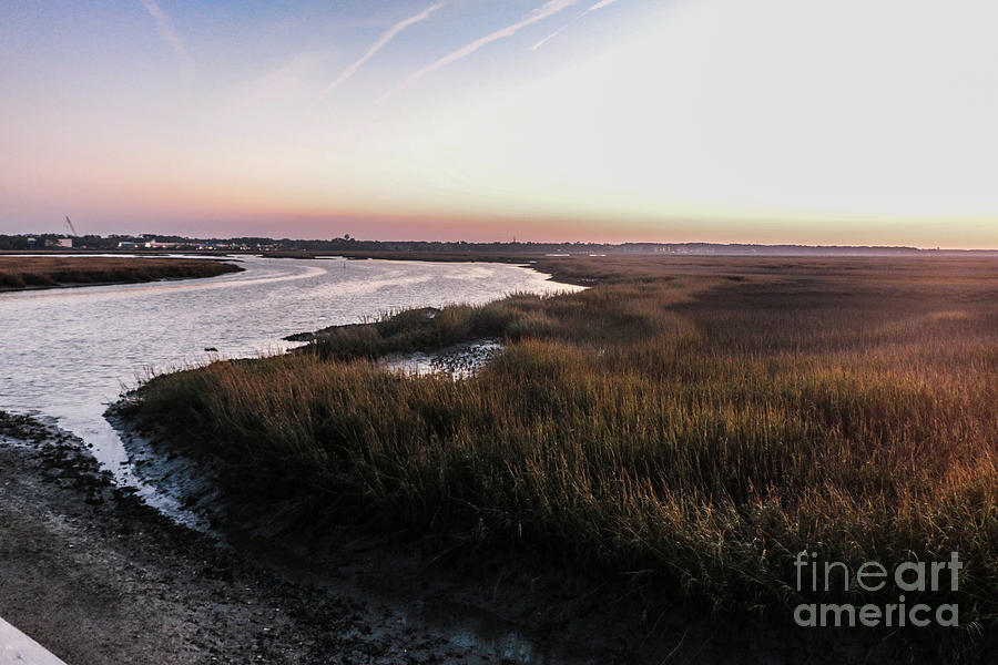 Late Afternoon on the Broad Creek Marsh Photograph by Thomas Marchessault