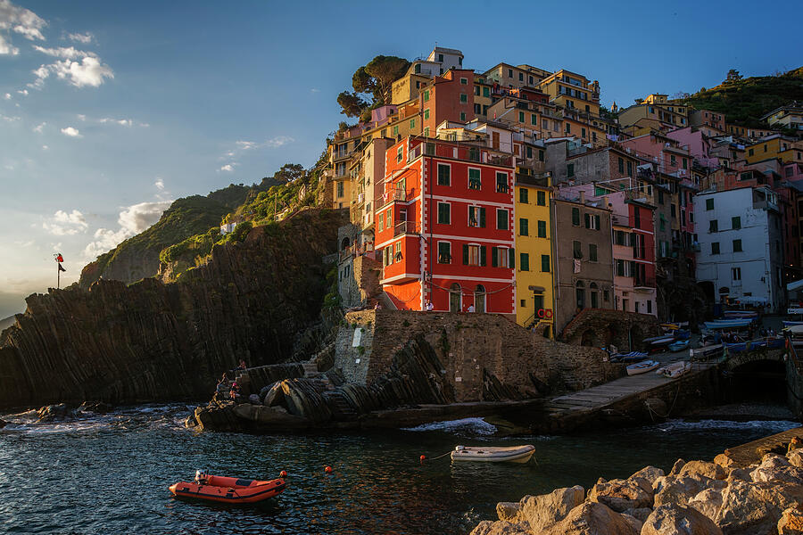 Late Afternoon Riomaggiore Cinque Terre Italy Photograph by Joan Carroll