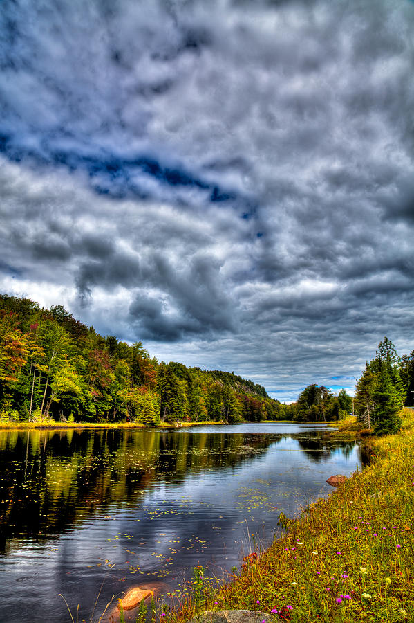 Late August Day on Bald Mountain Pond Photograph by David Patterson