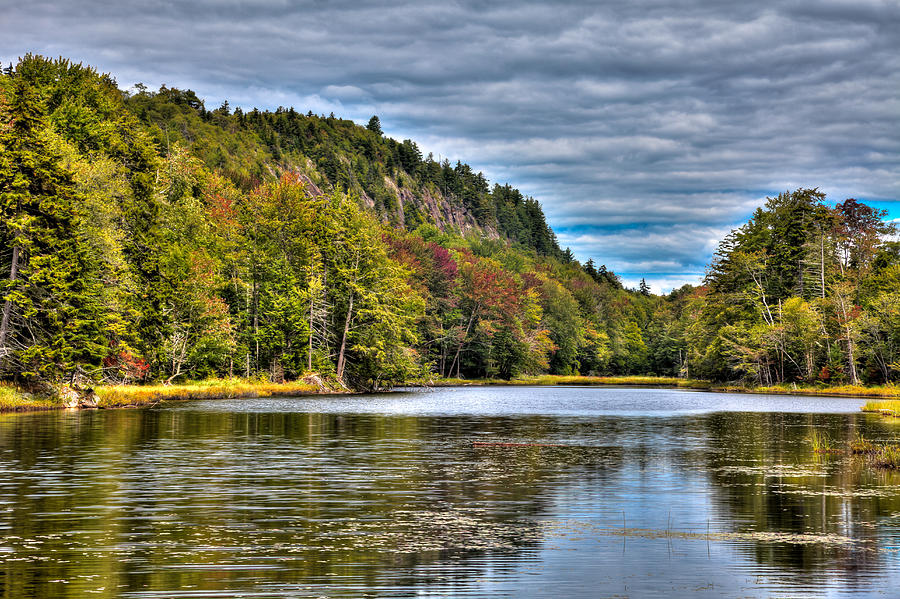 Late August on Bald Mountain Pond Photograph by David Patterson