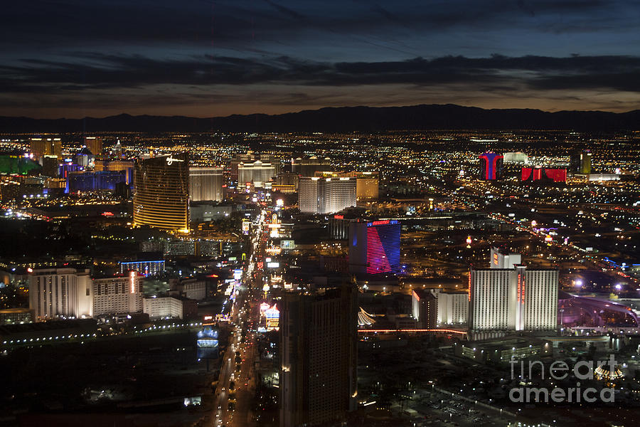 Late Evening on Los Vegas Strip Photograph by Linda Phelps