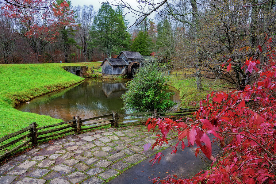 Late fall at Mabry Mill Photograph by Steve Hurt